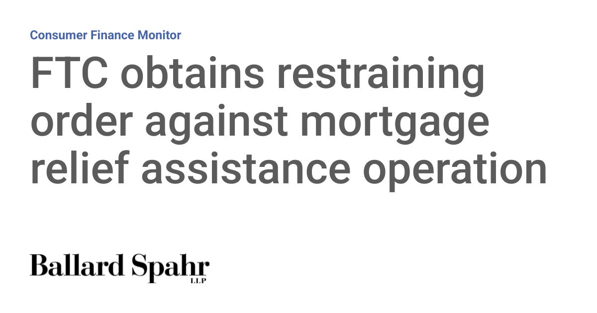 FTC Halts NAA Mortgage Scam Built on CARES Act Lies