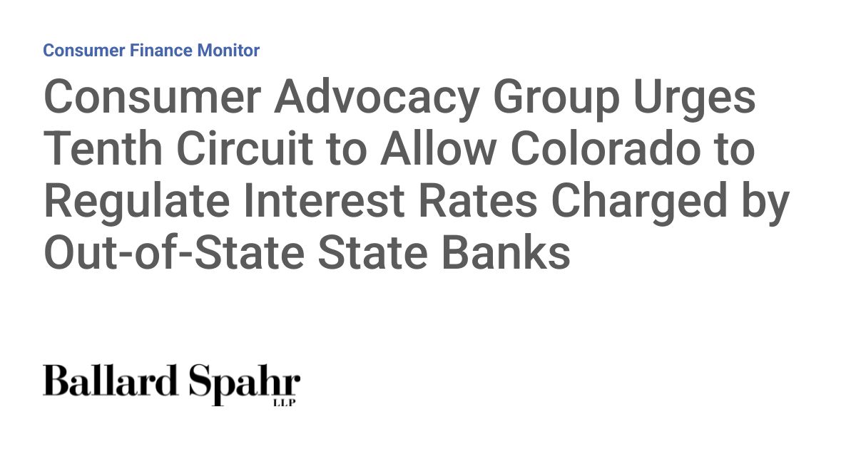 Bell Policy Center Defends Colorado's 36% Rate Cap