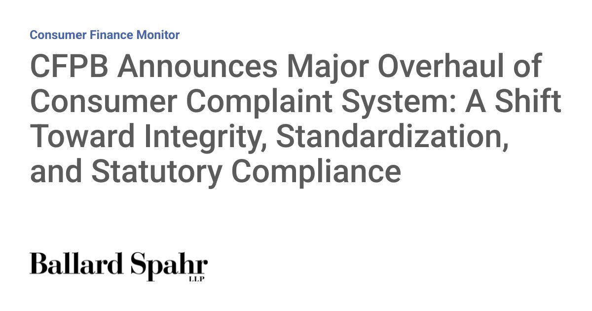 CFPB Rewires Complaint Portal After 3,700% Surge